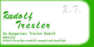 rudolf trexler business card